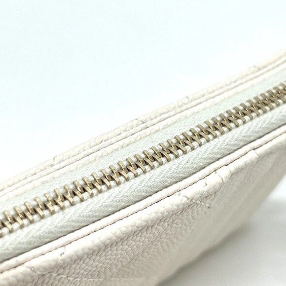 CHANEL Matelasse CC Mark Fragment Case Card Case Compact Long Wallet Unused - Picture 9 of 13